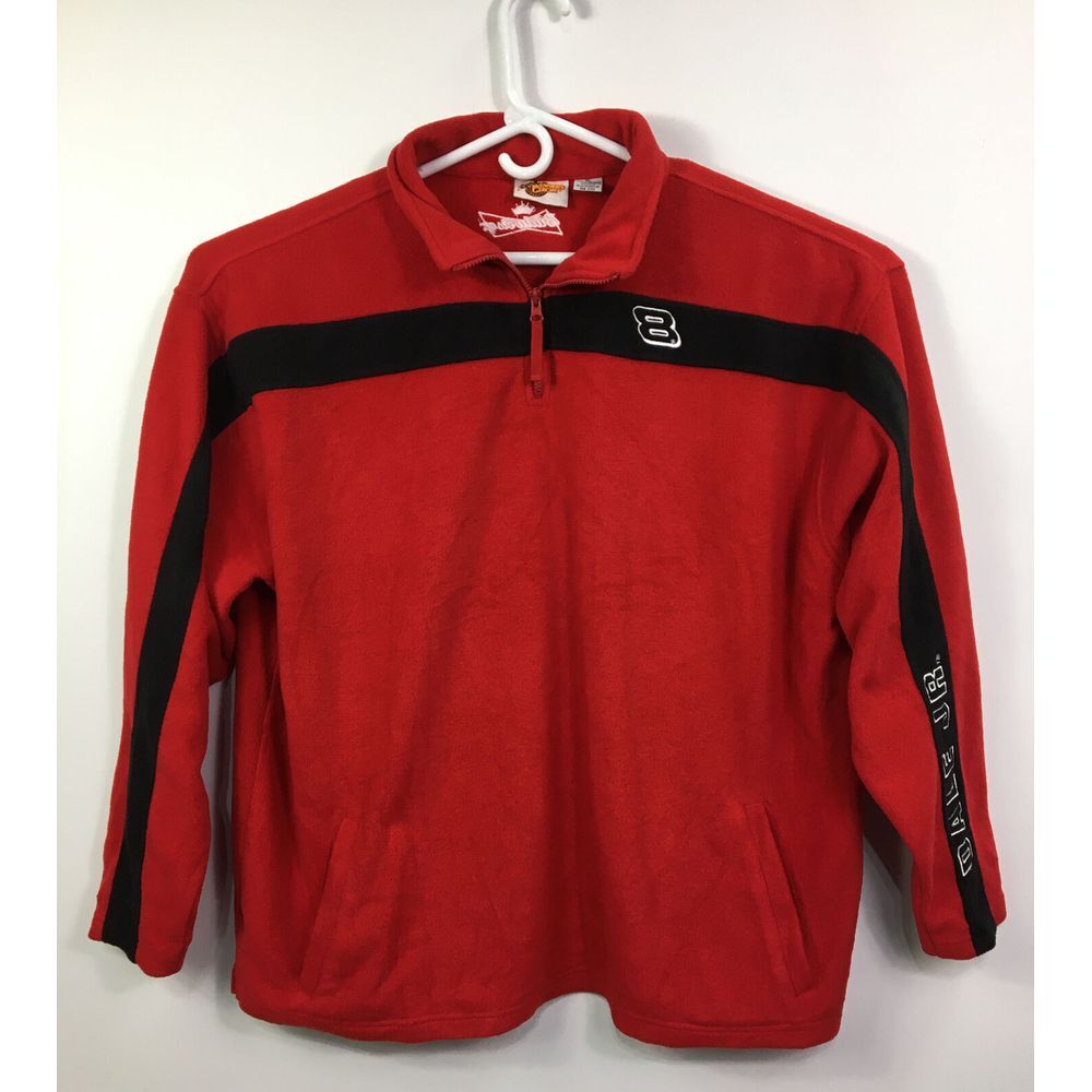 Winner's Circle Budweiser Dale Earnhardt Jr #8‎ Pullover Mens Size XL Fleece Red